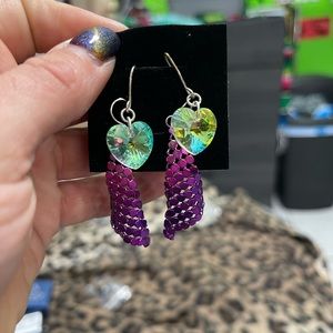2 sets of Claire's earrings heart and sparkle